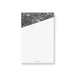 Personalized black and white notepad with bokeh design, name in elegant script lettering, and blank writing area