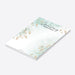 Personalized aqua watercolor and gold notepad with custom name, perfect for daily notes, stylish stationery, and personalized paper items.-side