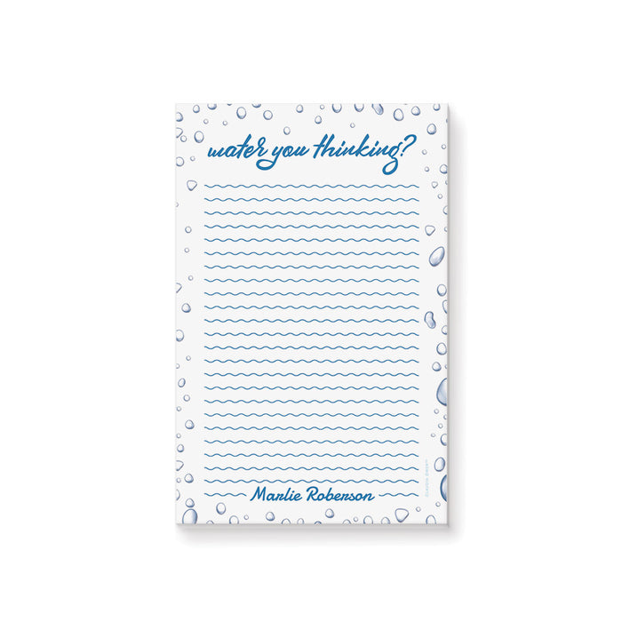 Kids pool party notepad perfect for summer birthday party favors. Fun personalized stationery for children, great as a party gift or thank you alternative.