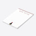 personalized wine notepad with lined pages, wine bottle illustration, and custom name for a wine tasting party gift-side