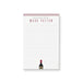 personalized wine notepad with lined pages, wine bottle illustration, and custom name for a wine tasting party gift