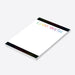 Personalized name notepad colorful stationery custom writing pad with modern rainbow lettering-ide