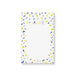 Personalized notepad with colorful confetti in yellow, blue, and gray, perfect for stylish everyday stationery.