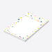 Personalized name notepad with colorful confetti and lettering, perfect as a gift or party favor for kids and adults.-side
