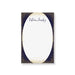 Personalized navy and gold confetti notepad with custom name, perfect for elegant birthday party favors.