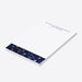 Winter-themed personalized notepad with snowflake design, ideal as a holiday stocking stuffer and winter event gift.-side