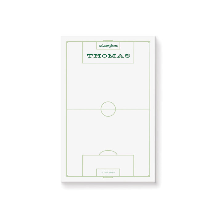 Soccer Notepad for Boys, Sport Stationery Paper Pad, Personalized Gift for Soccer Lovers