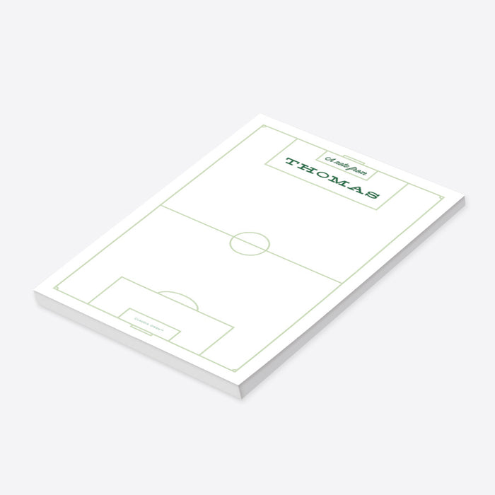 Soccer Notepad for Boys, Sport Stationery Paper Pad, Personalized Gift for Soccer Lovers