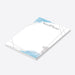 Personalized modern notepad with soft blue watercolor accents and fine line details, featuring a custom name at the top.-side