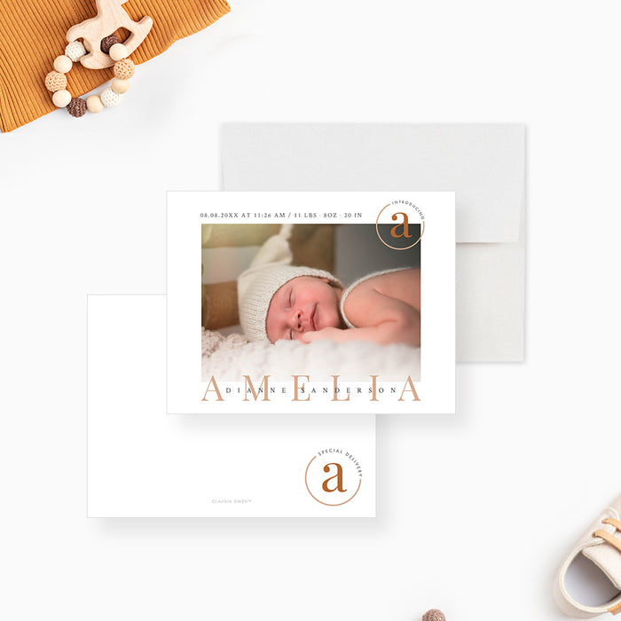 Personalized Baby Shower Invitation Card with Custom Photo, Modern Photographic Invites for Mom To Be, Baby Shower Invites for Expectant Couples