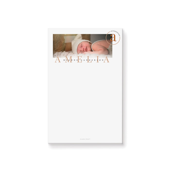 Personalized Baby Photo Notepad, Baby Shower Party Favor with Baby Picture, Personalized Gift for Expectant Couple