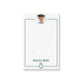 Personalized Bar Mitzvah notepad with boy’s photo, name, green border, and Star of David