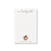 Personalized lined notepad featuring A Lovely Note lettering, a couple photo in a heart-shaped frame and names along the bottom
