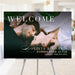 Personalized welcome sign with a couple's image for entrances and backdrops