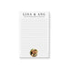 Personalized notepad with names featuring a couple’s picture