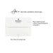 Optional return address printing example on a white envelope for personalized ping pong note cards.