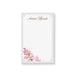 Personalized pink watercolor floral notepad for girls and teens with custom name, blossom border and large blank writing area
