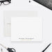 Personalized note card with a personalized name and job title, shown with a white envelope.