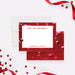 personalized red cocktail thank you card with Sip Sip Hooray wording, bubbly drink-inspired background, and custom name-front-back