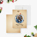 personalized reindeer holiday greeting card with family photo and playful Rudolph-inspired design-front-back