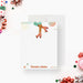 Personalized note card with a roller skater illustration with mint green skates and a personalized name, shown with a white envelope.
