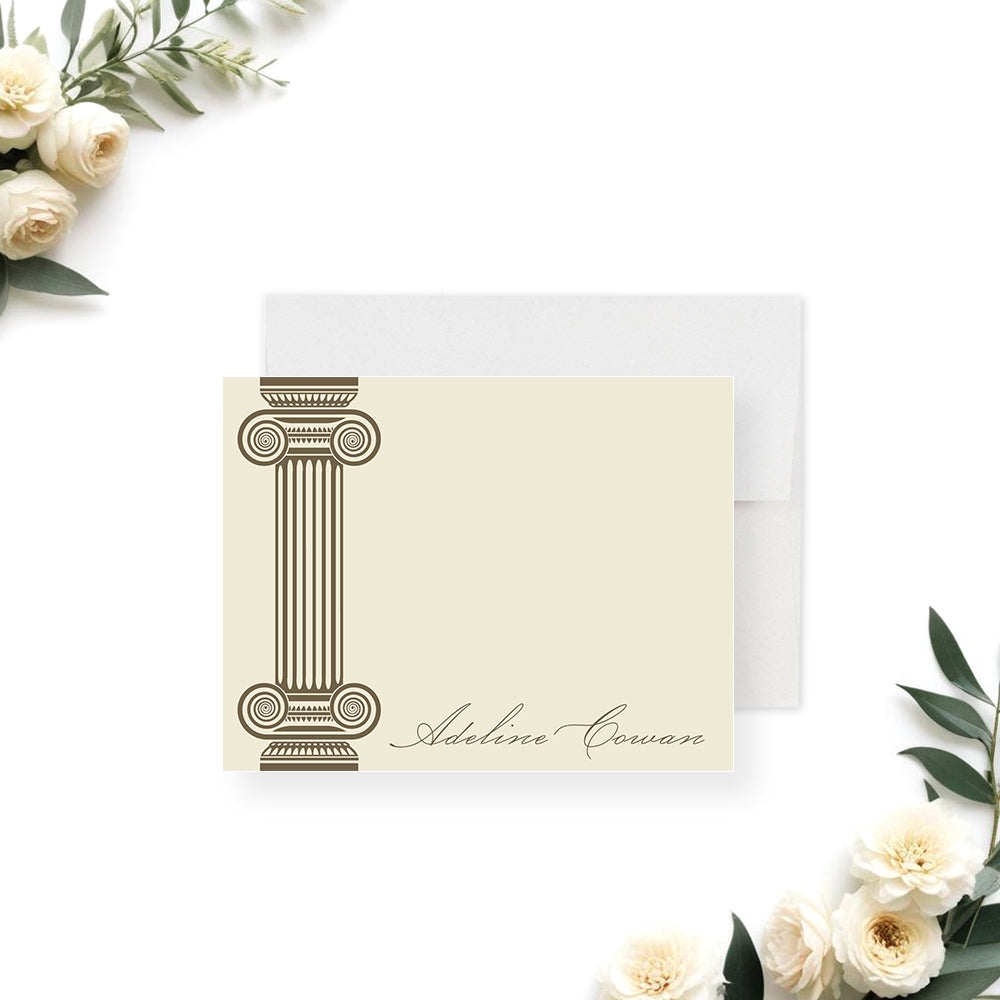 Roman Column Personalized Note Card for Thank You Notes