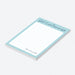 Personalized Shit I Can’t Remember notepad with a blue border, lined pages and custom name-side
