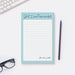 Personalized Shit I Can’t Remember notepad with a blue border, lined pages and custom name