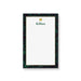 Green, black, and gold notepad with a four leaf clover design on the cover, personalized with your name 