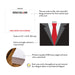 Front and back of personalized suit and tie note cards for dad showing A2 dimensions and matte cardstock details.