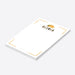 Personalized taco-themed notepad featuring a watercolor taco illustration, rustic western-style name, and a spacious writing area-side