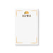 Personalized taco-themed notepad featuring a watercolor taco illustration, rustic western-style name, and a spacious writing area