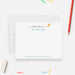 Teacher appreciation personalized note card set with pencil design