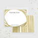 Elegant gold business thank you card personalized with company name-front-back