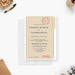 Top secret birthday invitation styled as a beige case file with navy lettering and a red confidential stamp-front