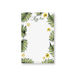 personalized tropical notepad with custom name, green palm leaves, yellow hibiscus flowers, and a clean white writing area