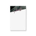 personalized tropical notepad with dark palm leaf border and pink script name on a white writing area