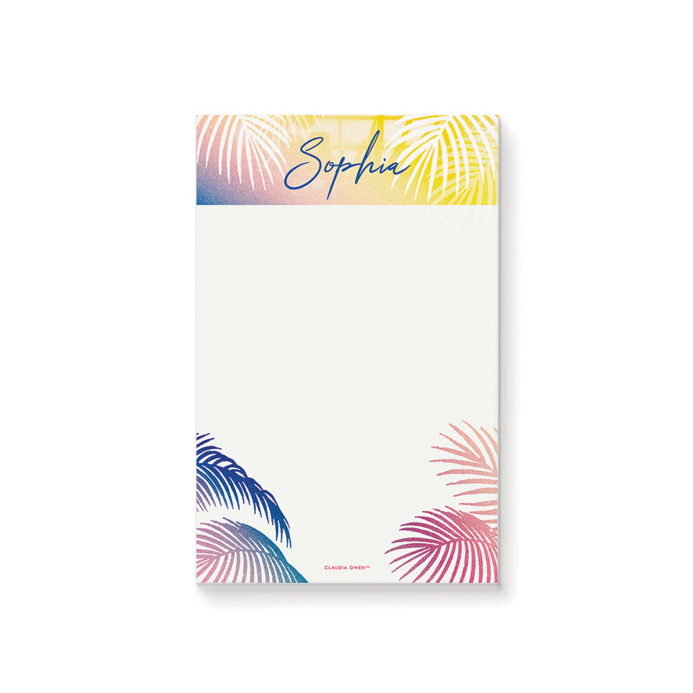 Personalized Tropical Pool Party Notepad Summer Gift