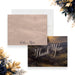 Front and back of personalized charity gala thank you card with vintage oil painting landscape, large Thank You script and custom organization name-front-back