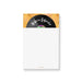personalized vinyl record notepad with retro music design and custom name