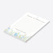 Personalized Jewish Notes and Blessings notepad with Star of David, watercolor florals, lined writing space, and custom name-side