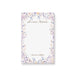 Personalized floral notepad with lavender, blush, cream and blue watercolor border, Sweet Notes wording and custom name