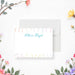 Front and back of personalized watercolor wildflower birthday thank you card for girls with custom name and blank writing area-front