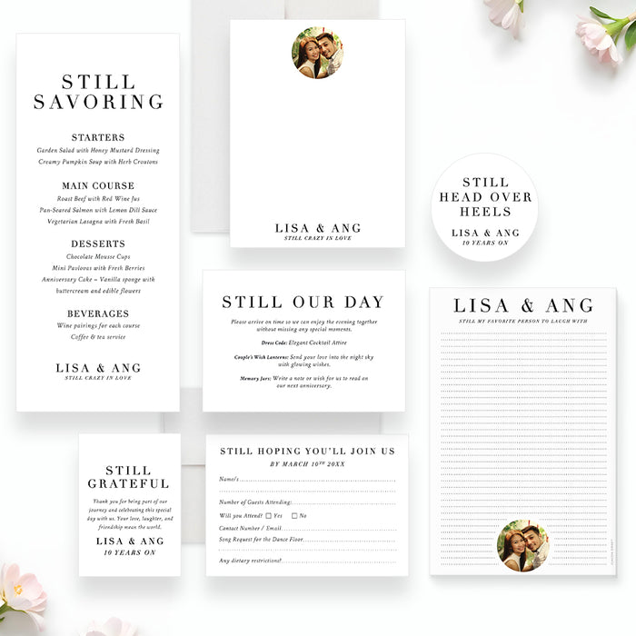 Personalized Photo Wedding Anniversary Invitation