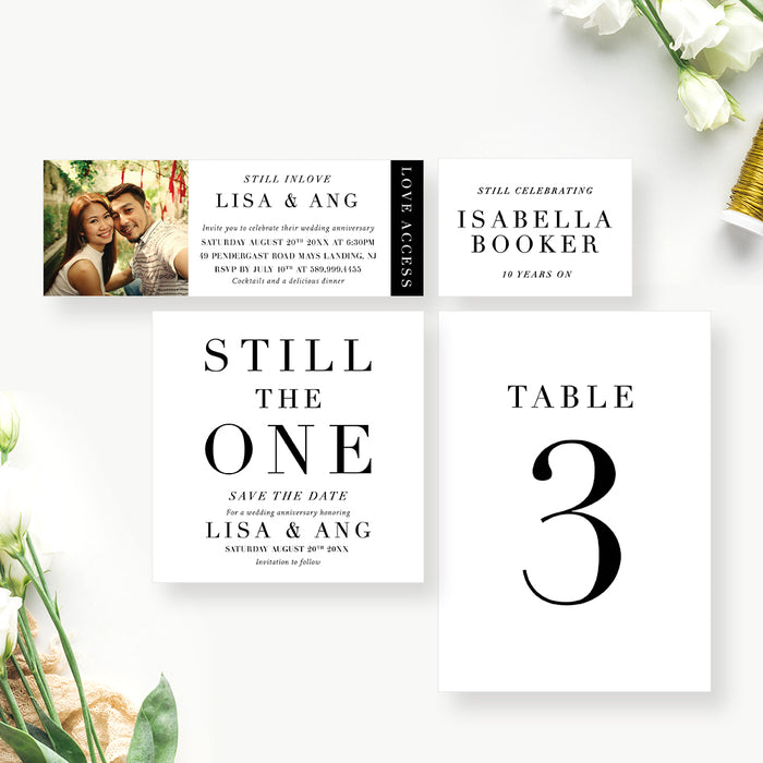 Personalized Photo Wedding Anniversary Invitation