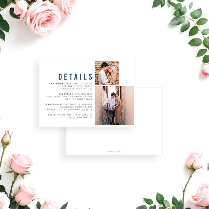 Photo Collage Wedding Invitation Modern Personalized Design