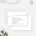 Elegant customizable white wedding invitation card featuring gold script text “Forever” and personalized wedding details.-front-back