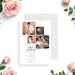 Modern photo collage wedding invitation personalized with couple's photos-front