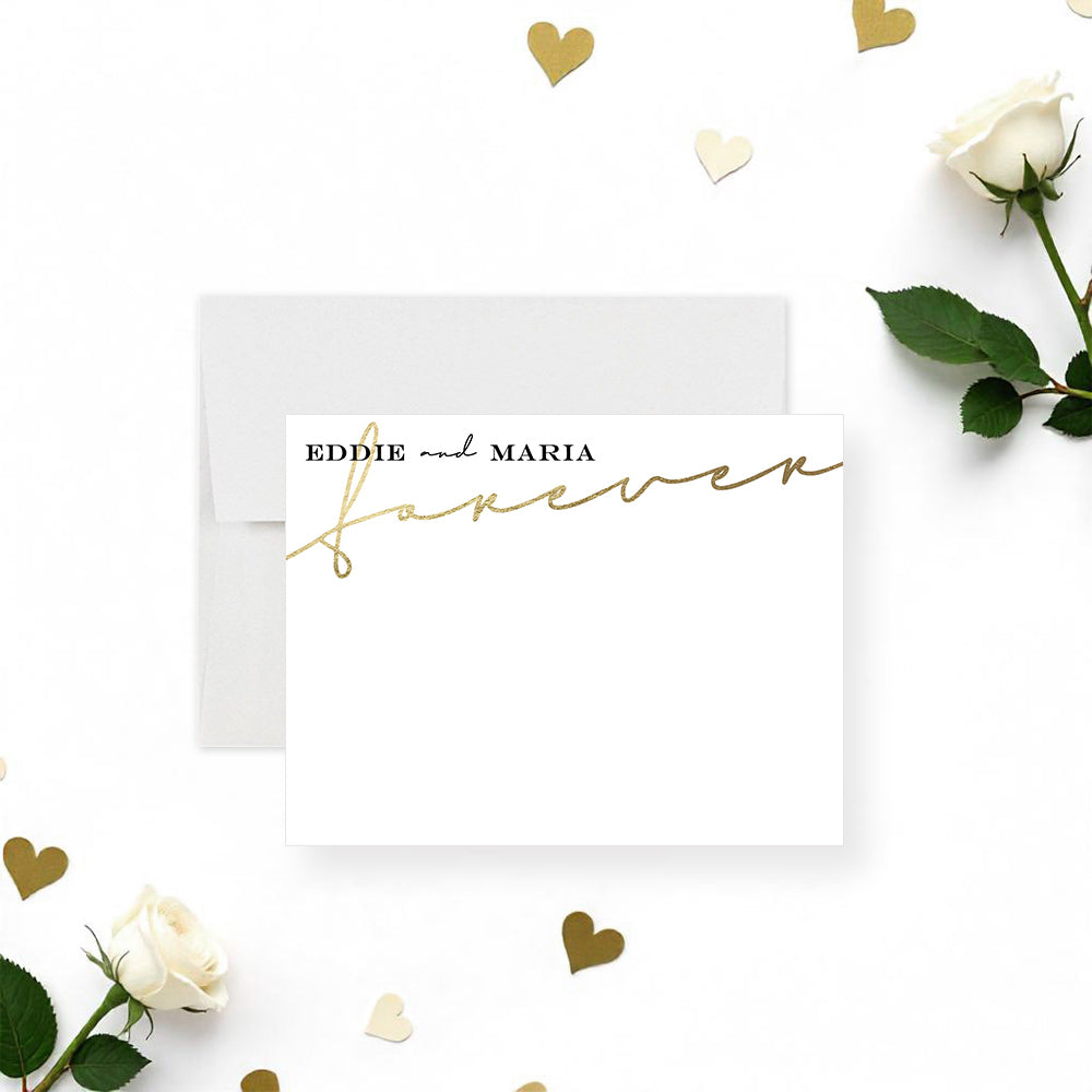 Personalized Wedding Note Card Custom Couple’s Stationery