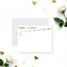 Personalized wedding note card elegant custom couple’s stationery.-front